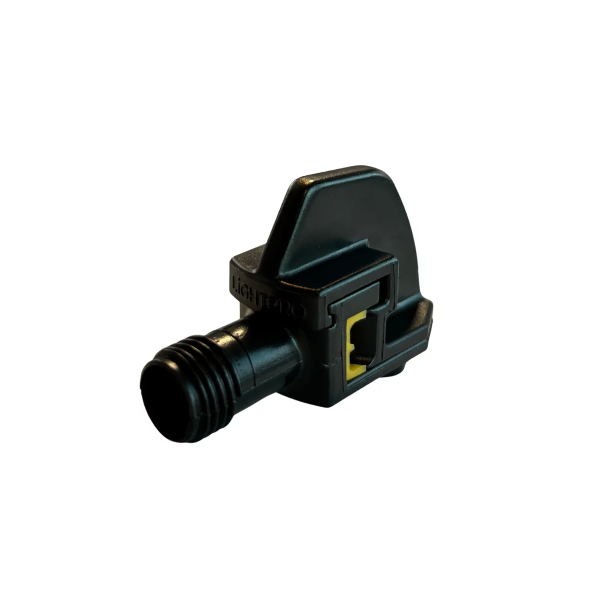 Conector tip F (mamă) – Acest conector mamă (tip F) este livrat întotdeauna cu fiecare corp de iluminat și servește la conectarea pe cablul de 12 volți.